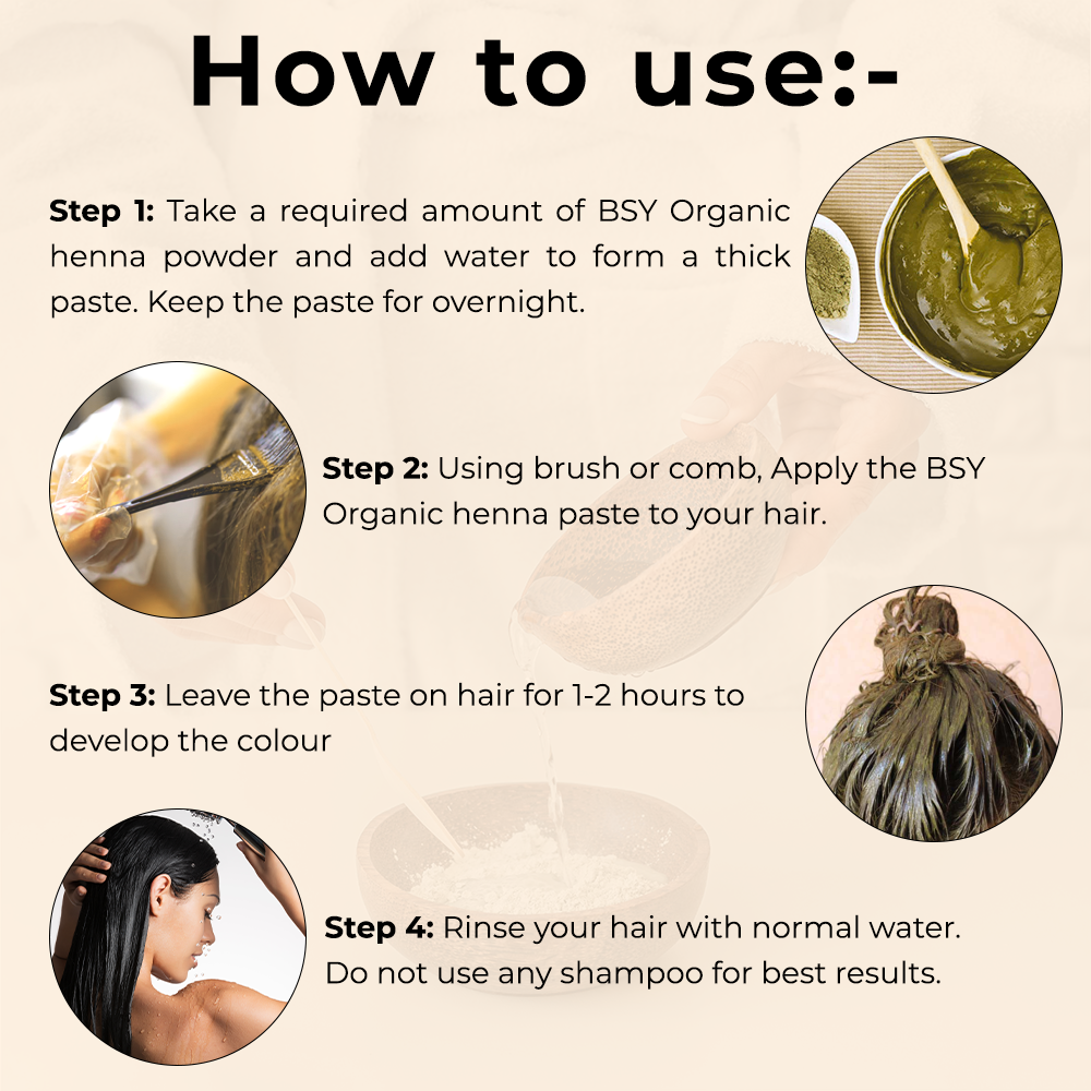 BSY Organic Indigo and Henna Powder Combo