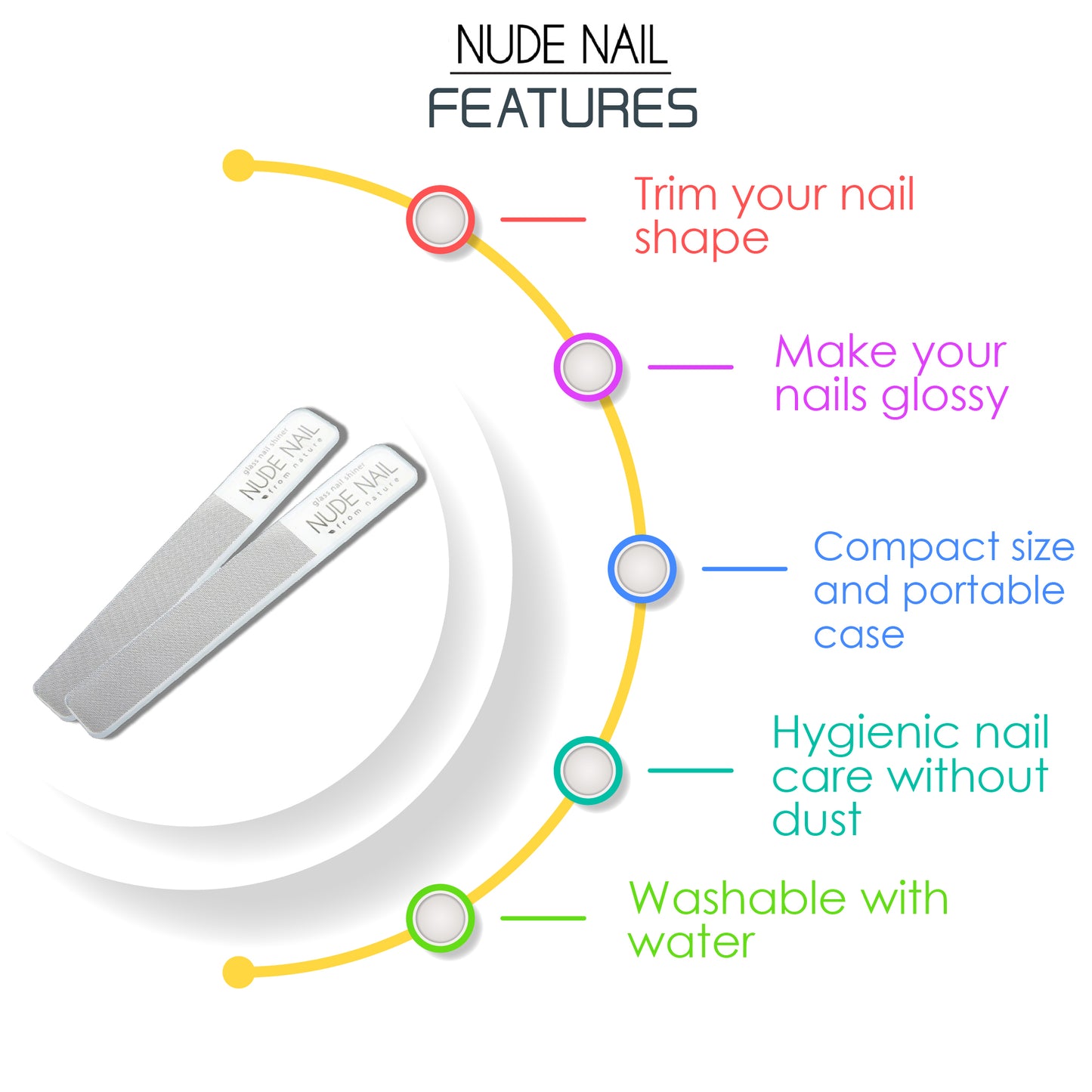 NUDE NAIL Glass Nail Shiner