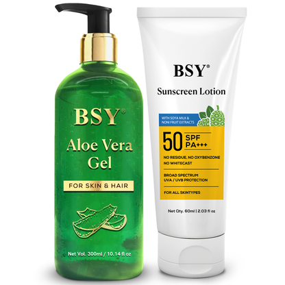 BSY Aloe Vera Gel & Noni Sunscreen Lotion Combo
