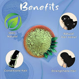 BSY Organic Indigo and Henna Powder for Hair Colour , Natural Hair colour, Hair care powder, Conditions and Nourishes Hair (227g Each)