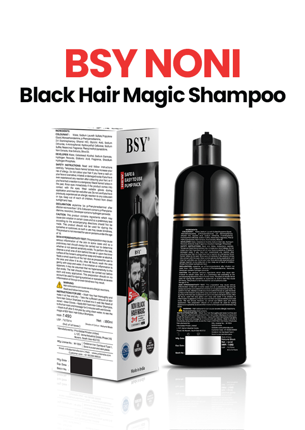 BSY Noni Natural Black Hair color shampoo 180ml