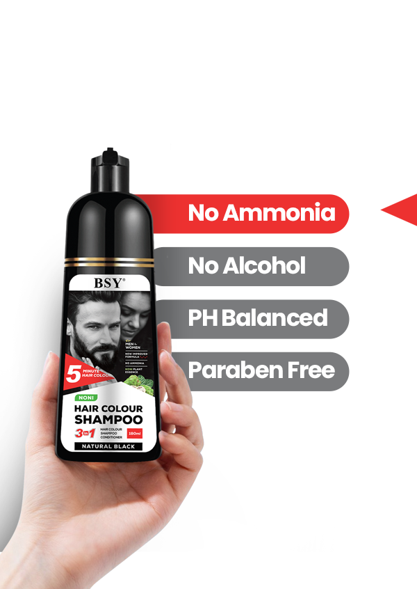 BSY Noni Natural Black Hair color shampoo 180ml