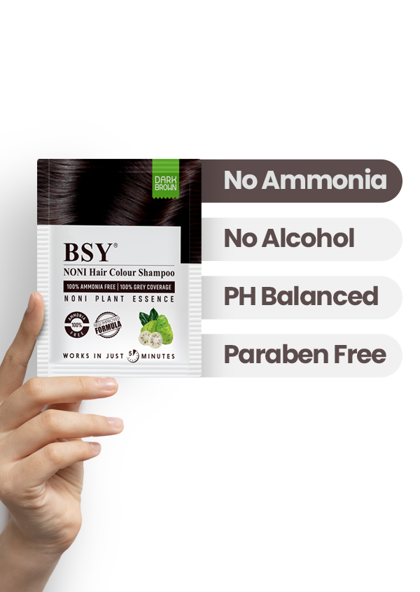 BSY Noni Hair Colour Shampoo 20ml (Dark Brown Colour)