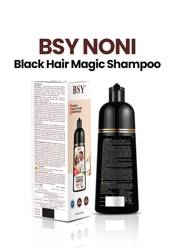 BSY Noni Dark Brown Hair colour shampoo 180ml