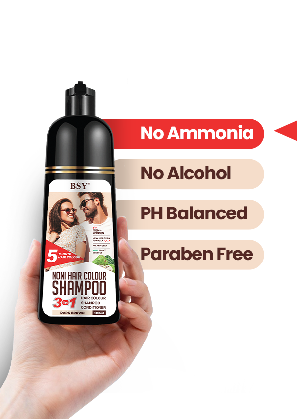 BSY Noni Dark Brown Hair colour shampoo 180ml