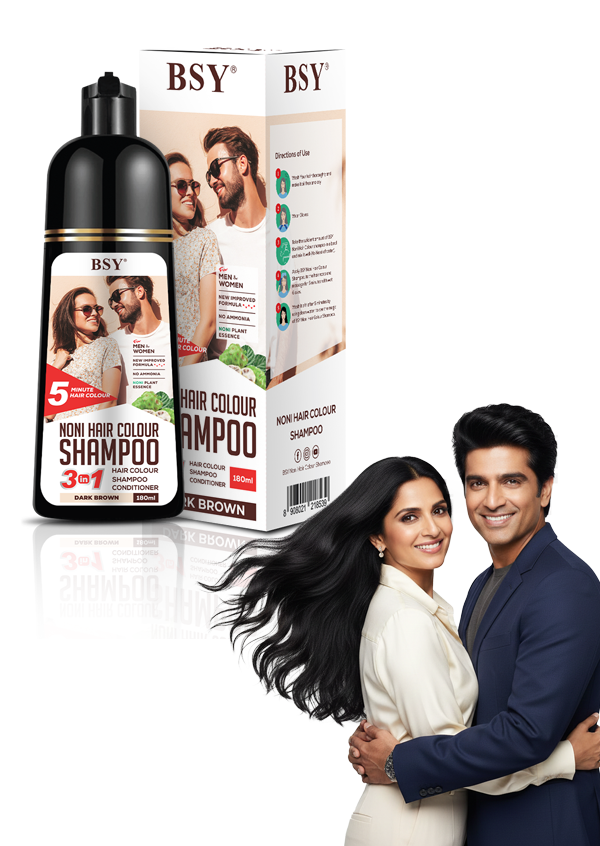BSY Noni Dark Brown Hair colour shampoo 180ml