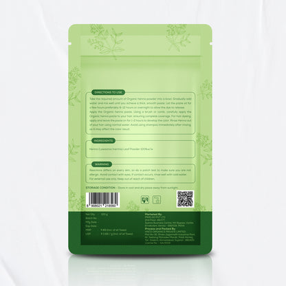 BSY 100% Organic Henna Powder For Hair Color, Natural Henna Powder, Hair Care Powder, Chemical-Free For Hair Health, USDA & GMP Certified, 100g (Pack of 1)