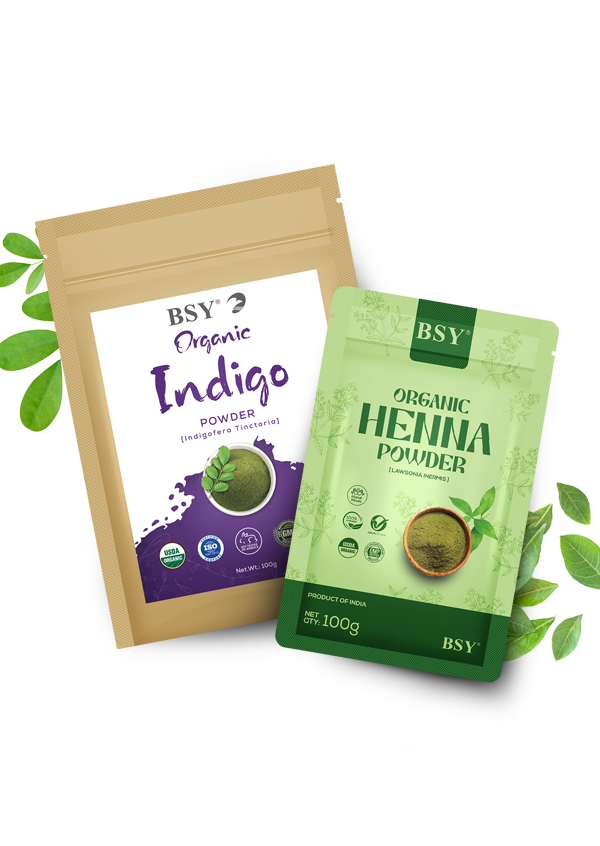 BSY Organic Indigo and Henna Powder Combo