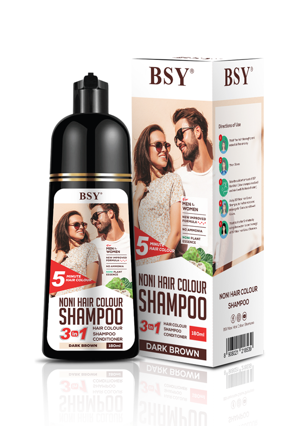 BSY Noni Dark Brown Hair colour shampoo 180ml