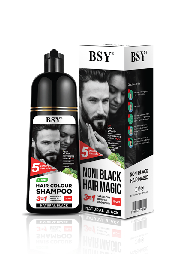 BSY Noni Natural Black Hair color shampoo 180ml