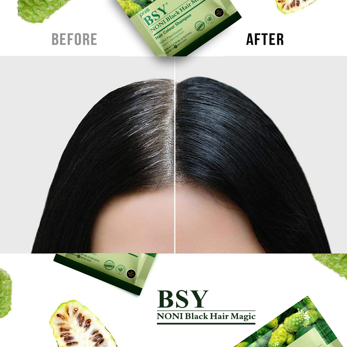 BSY Noni Black Hair Magic (12ml x 12 sachet)
